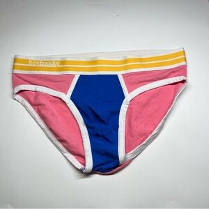 Men's Colorful Briefs - Pink, Blue, and Yellow hey franky